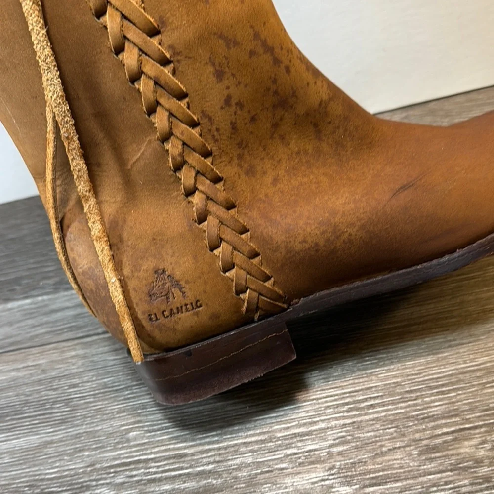 El Canelo Brown Leather horse riding Boots men’s 10.5